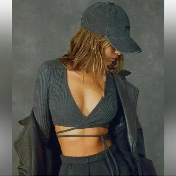 NWT Joah Brown reversible wrap cardigan top M/L - Picture 4 of 4